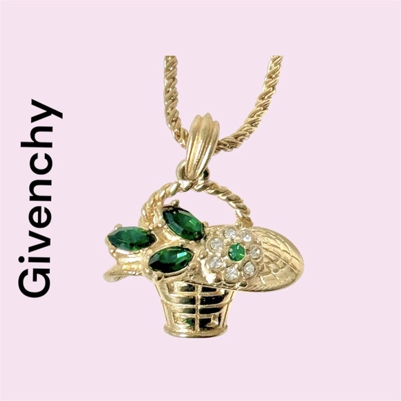 SOLD. Givenchy vintage flower basket charm choker necklace. Make an offer. - Picture 3 of 8